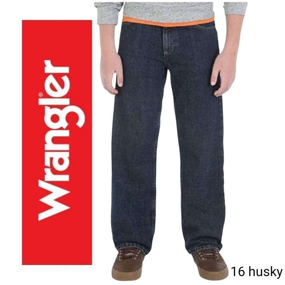 Wrangler BRAND NEW utility relaxed seat & thigh straight leg blue black jeans